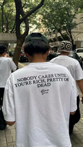 Reality check oversized T-shirt, front view