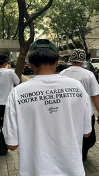 Reality check oversized T-shirt, front view