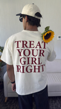 Treat Her Right oversized T-shirt, front view