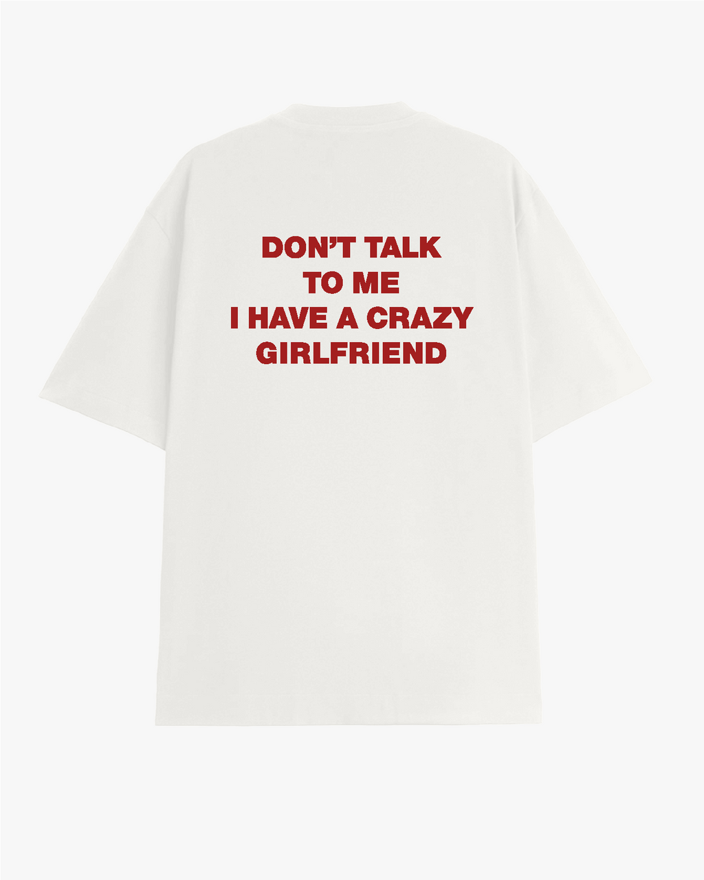 I have a crazy girlfriend. off-white oversized T-shirt, detail view 2