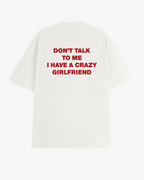 I have a crazy girlfriend. off-white oversized T-shirt, detail view 2