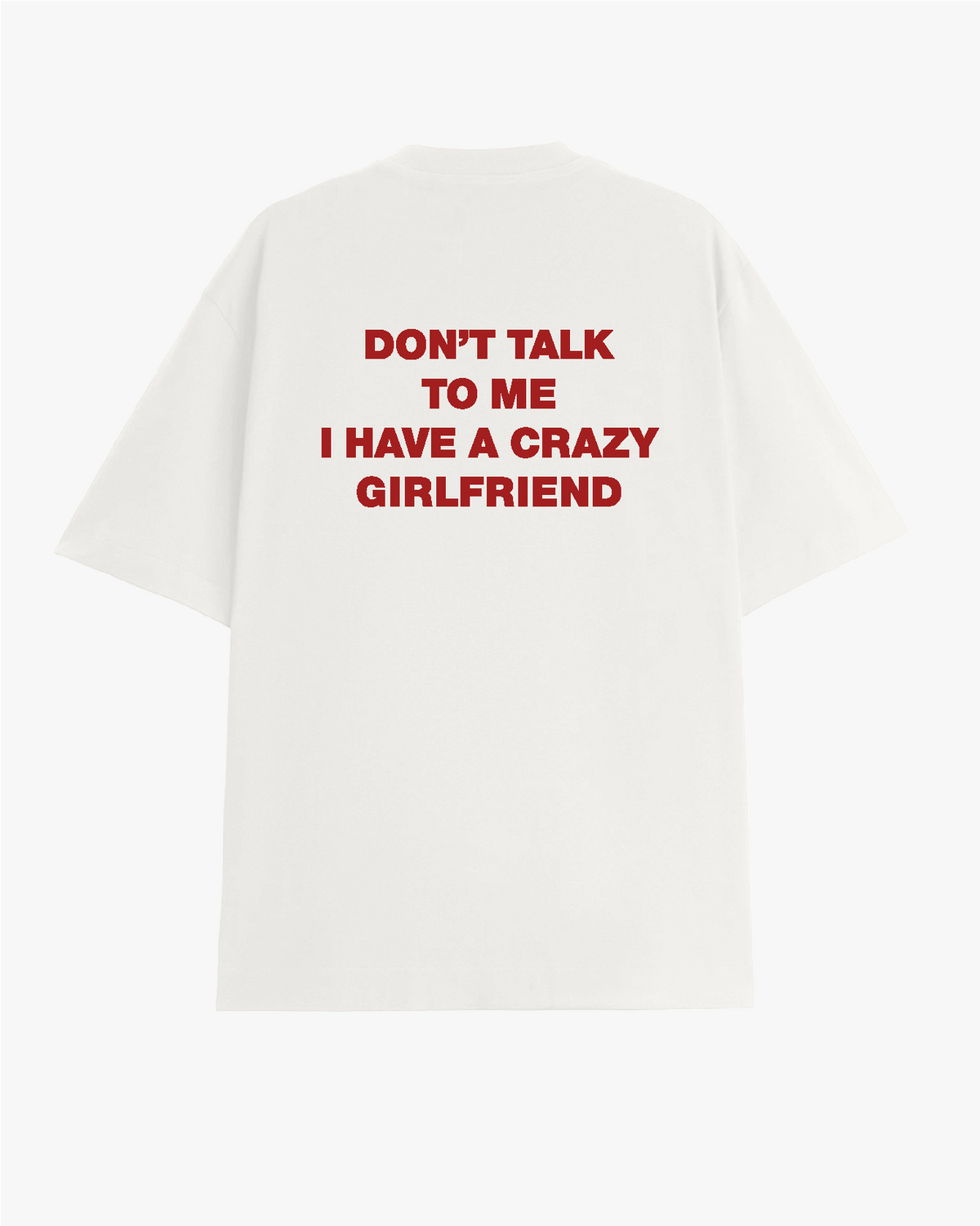 I have a crazy girlfriend. off-white oversized T-shirt, detail view 2