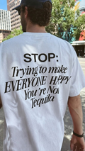 Are you Tequila? off-white oversized T-shirt, front view