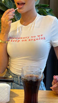 Passion & Problems baby tee, front view