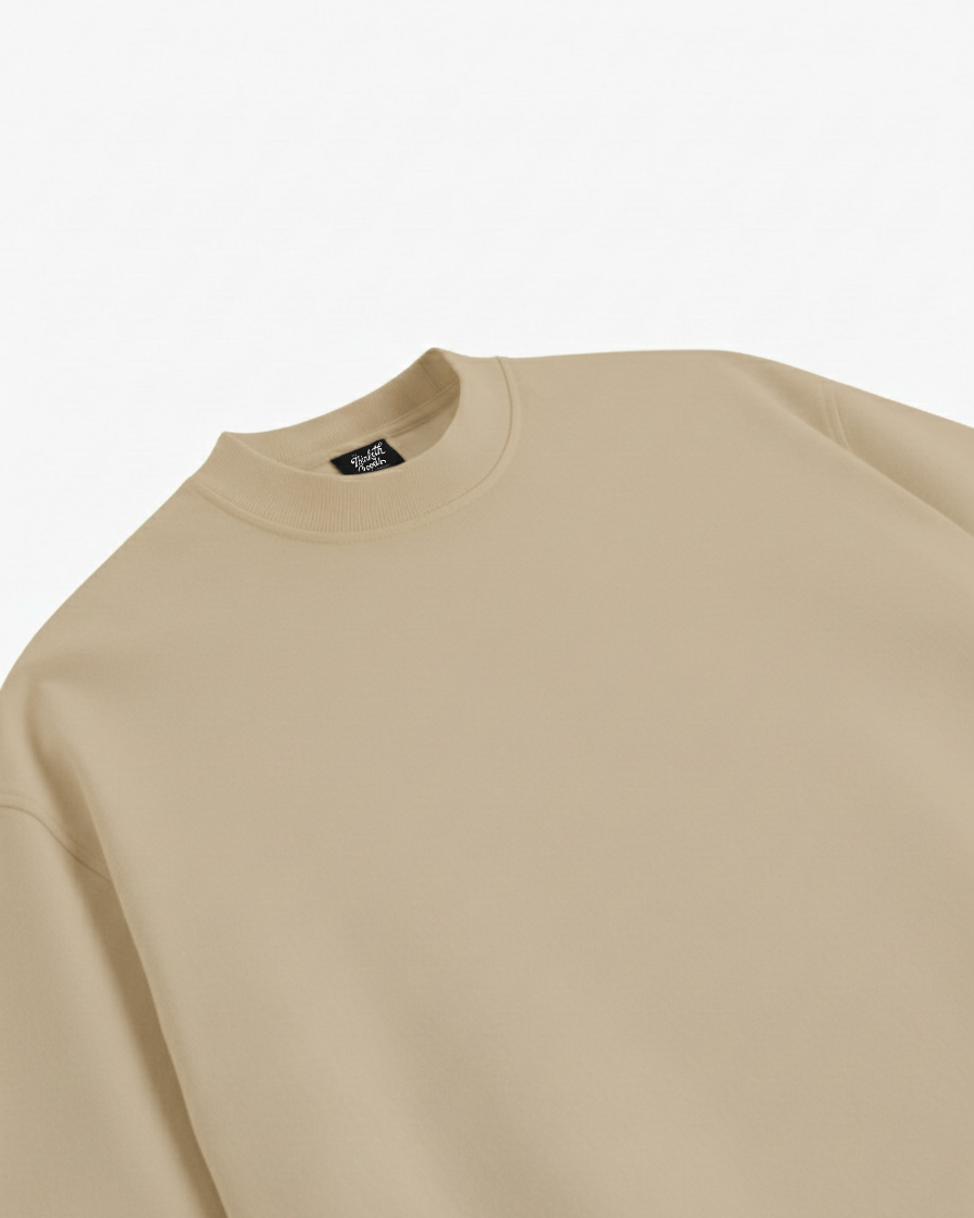 Essentials - Beige oversized T-shirt, detail view 2