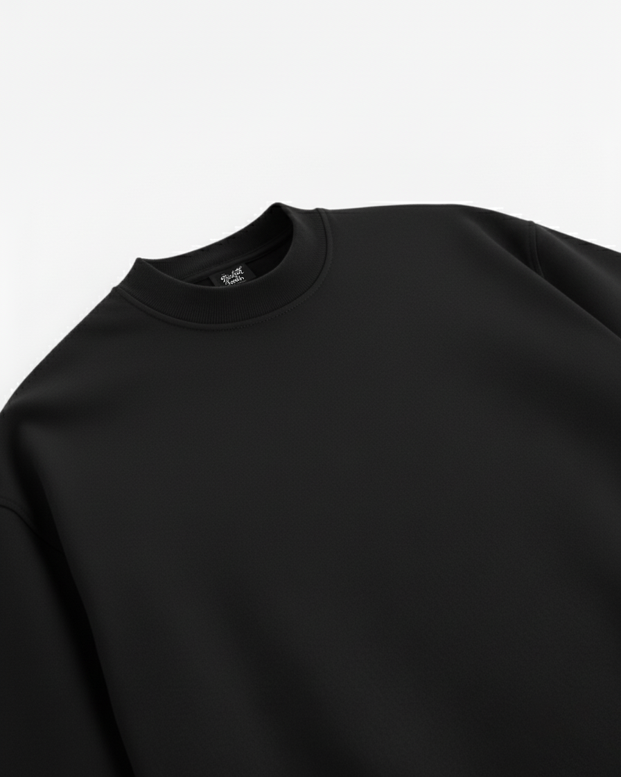 Essentials - Noir oversized T-shirt, detail view 2