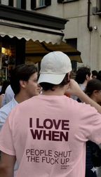 STFU oversized T-shirt, front view