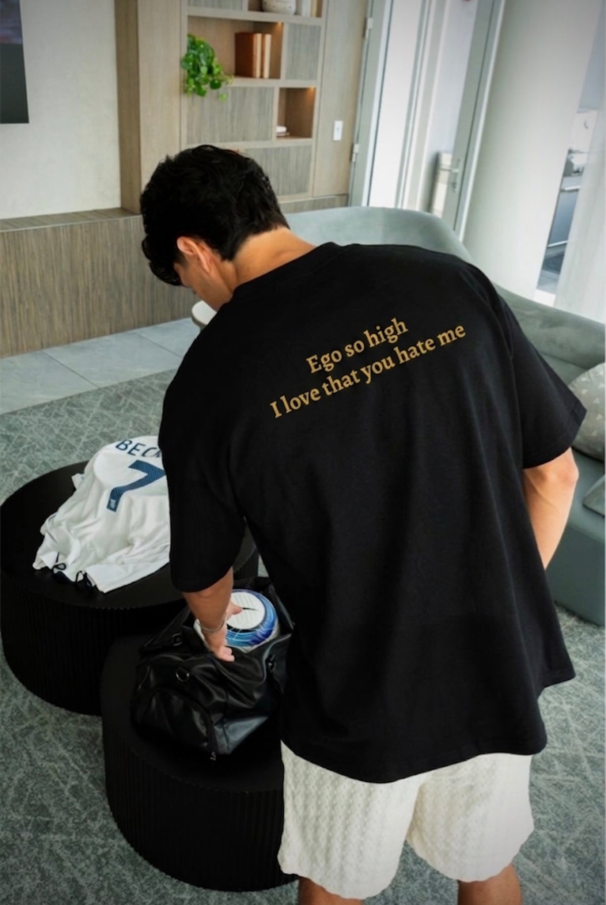 Hate me more oversized T-shirt, front view