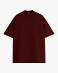Essentials - Maroon oversized T-shirt, front view