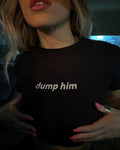 dump him baby tee, front view