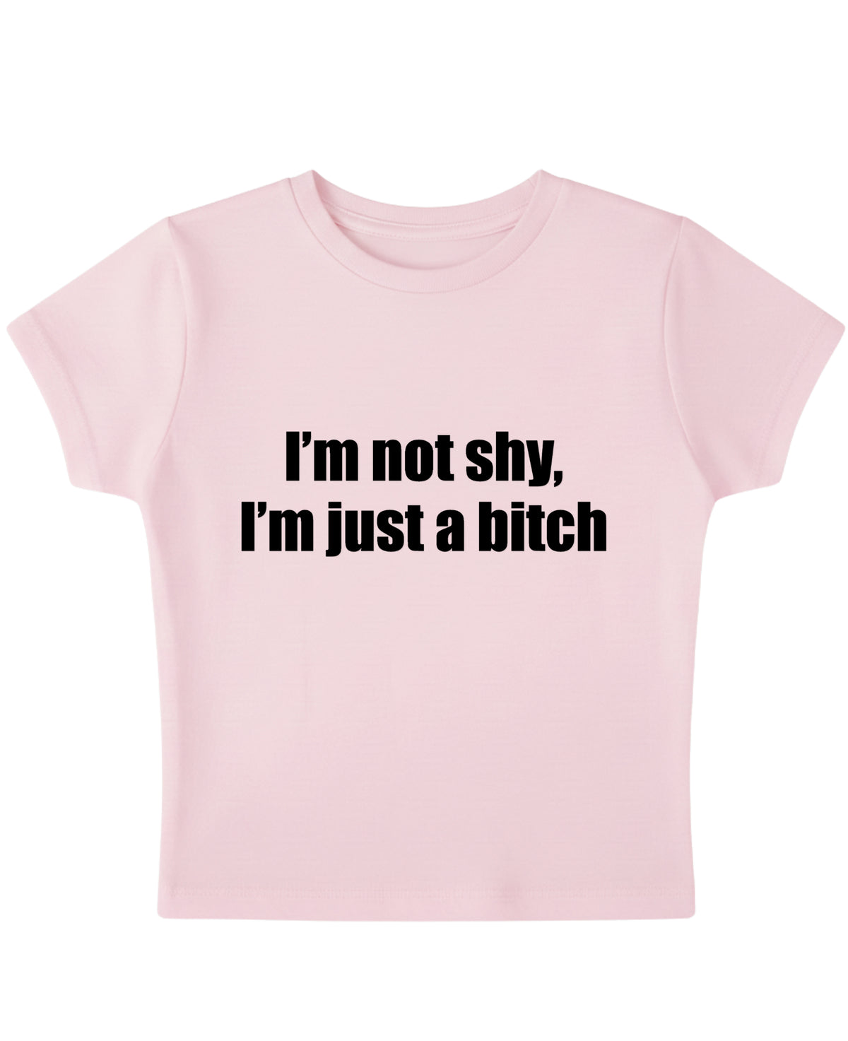 Baby Pink Baby Tee Front Design