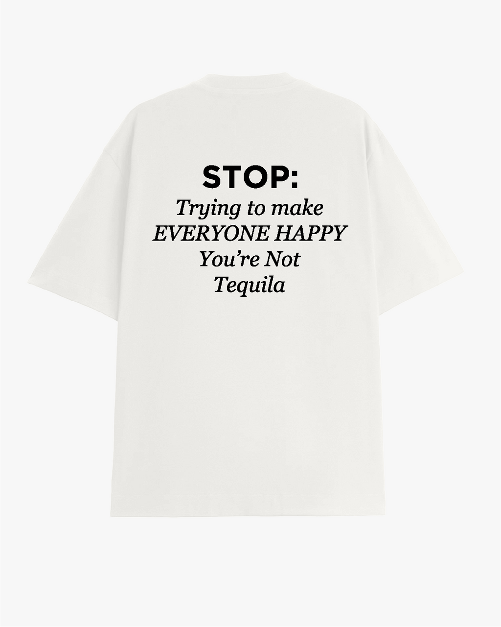 Are you Tequila? off-white oversized T-shirt, detail view 2